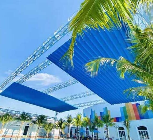 Mái xếp hồ bơi Cần Giờ - HCM