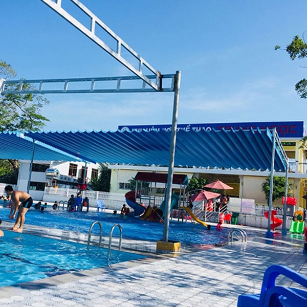 Mái xếp hồ bơi Long An