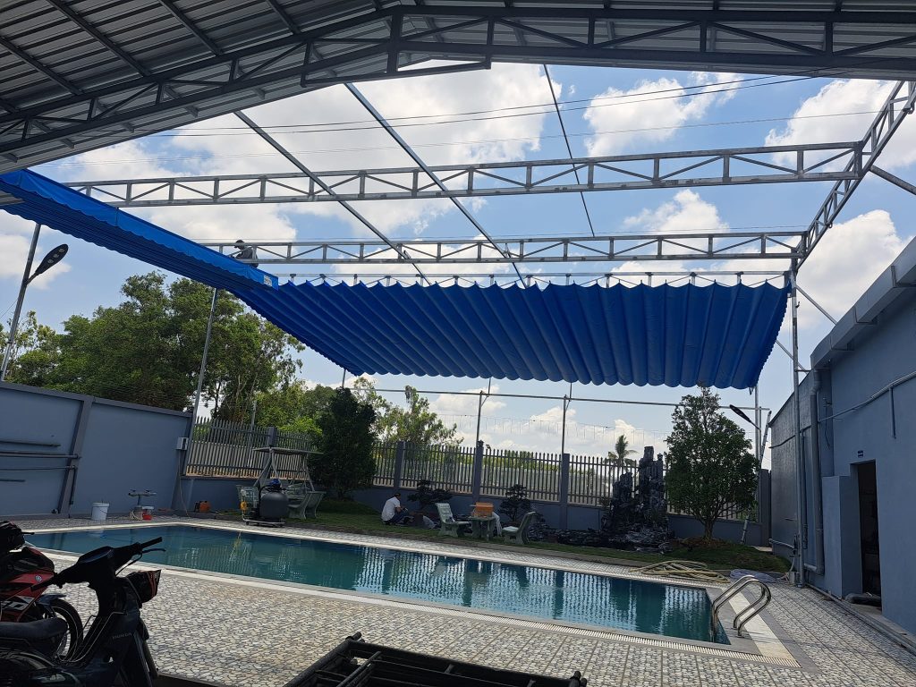 Mái xếp hồ bơi Quận 11 - HCM